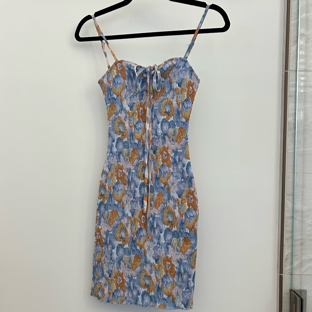 Blue Floral Urban Outfitters Mini Dress